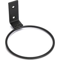 Support mural pliable pour pots de fleurs en fer, diamètre 11 cm, noir, adapté au jardin, au balcon, 1 pièce