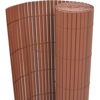vidaXL Garden Fence Brown 150 x 500 cm PVC