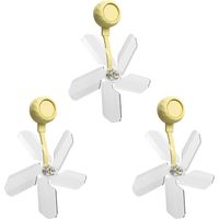 Lot de 3 déflecteurs de climatisation réglables,-Jaune