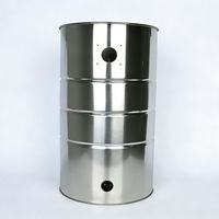 Large-volume dust collection container for vacuum cleaners, suitable for dry and wet applications, industrial stainless steel containers, in various diameters and capacities.