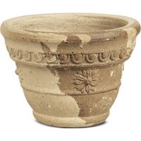 YOSE LIFE Blumentopf Übertopf 18,5cm Durchmesser, 12,5cm Höhe mit Abflussloch Latte