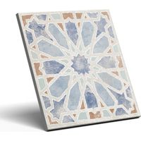 Carrelage en grès cérame patchwork Salerno Alhambra 20x20 cm – Finition mate – Résistant à l'humidité et au gel – Pour sols et murs