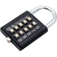 Noir,Serrure à combinaison 5 casiers fixes mécanisme de serrure de porte de gym