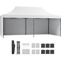 Mophorn Gazebo Tenda Pop-up Pieghevole con Pareti Laterali Rimovibili Gazebo 304,8 x 609,6 cm Portatile con Borsa a Rotelle,Tendalino Impermeabile per Eventi Feste Campeggio allAperto Giardino Cortile