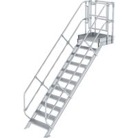 Günzburger Steigtechnik Module d'escalier aluminium strié 11 marches - 632311
