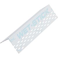Strait-Flex Kantenprofil Wet Stick 90 Grad Winkel Weiß 50 Stück á 274cm hoher Kantenschutz, für Außenkanten im Trockenbau, einfache Verarbeitung