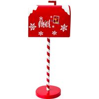 Cassetta Postale Di Natale Rossa E Bianca H50 Cm In Stile Americano