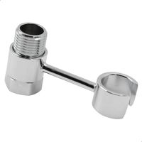 Sollbry Support de pomme de douche 20 mm Écrou de raccordement Porte universelle réglable à 360° Fixation murale pour salle de bain WC à pulvérisation Remplaçable manuellement sans perçage