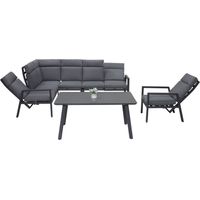Gardissimo Alu Garten Ecklounge / Sitzgruppe "Livorno"