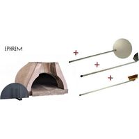 Four à pizza électronique en pouzzolane – Capacité 1 pizza Ø 30 cm – Dimensions 72x82x38 cm – Avec kit d'accessoires inclus – Ephrem