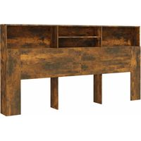 Maison Exclusive - Armoire de tête de lit Chêne fumé 200x19x103,5 cm