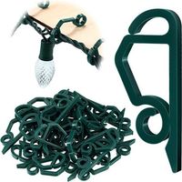 Pair 120 Pièces Crochets de Gouttière en Plastique,Suspension Gouttiere,Crochet gouttiere,Crochet de Gouttière de Toit,Mini Clips Crochets de Gouttière,Clips de Lumière de Noël