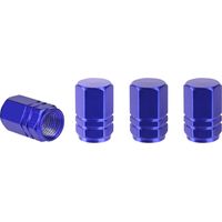 Tappi valvola in alluminio, blu, 4 pezzi, amio-02239