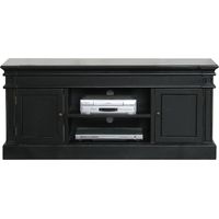 Amaretta Tv Möbel Breite 137 cm, Höhe 60 cm antik schwarz patinert.