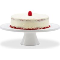 Cake Stand, Round White Ceramic Serving Plate