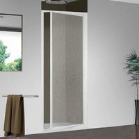 Porta doccia Smeralda in acrilico bollicine cm. 80 profilo bianco