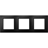Plaque de finition triple 3x noir OSPEL Aria