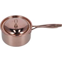 Casserole à lait épaisse en acier inoxydable 304, antidérapante, polyvalente, avec couvercle, pour la cuisine, or rose