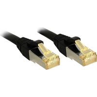 LINDY 47305 RJ45 Patchkabel CAT 6a (Rohkabel CAT 7) S/FTP 0.30 m Schwarz mit Rastnasenschutz 1 St.