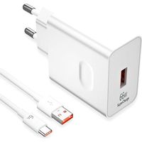 Garden FutureChargeur Rapide 66W avec Câble USB C 1m pour Honor 200 Lite 90 Lite Magic6 Lite 6Pro Magic7 Lite 90 70 Lite 200 Pro X6b X8b Pad X8a X9 - AUTRES