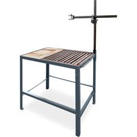 Mesa robusta para soldadura plana y soldadura profunda 95020 | 600 x 600 x 800 mm sin bandeja