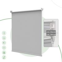 HOMEDEMO Store Enrouleur Occultant Isolant Thermique Opaque, Rideau Occultant, Fixation avec ou sans Perçage, 75l x 100L cm, Largeur du Tissu 75cm, Gris Clair