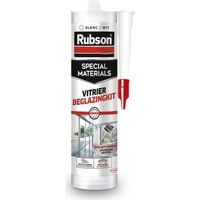 Rubson Mastic Special Materials Vitrier, silicone neutre pour masticage de portes et fenêtres, Coloris blanc , Cartouche de 280ml