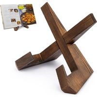 HONORNIC - Support de Livre de Cuisine, Porte-Livre de Cuisine en Bois Artisanal, Porte-Livre de Recette pour Présentoir, Support de Livre de