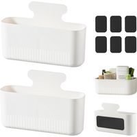 Magnetische Aufbewahrungsbox, 2 Stück, großer magnetischer Markerhalter mit 2 Trennwänden, magnetischer Stiftehalter, für Kühlschrank, Whiteboard, Spind