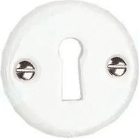 merigous Roseta de puerta blanca en porcelana