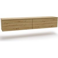 Meuble TV Nicole 160, style scandinave, suspendu, Armoire TV, chene artisanal
