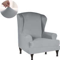 Housse de chaise gris clair 69-90-80