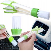 BROSSE POUR NETTOYER LES GAINES D'AÉRATION ET LES CLAVIERS DE VOITURE 2 EN 1