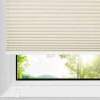 Allesin Store plissé Klemmfix sans perçage, Crème, 75 × 120 cm, Protection de la Vie privée, Protection Solaire, Stores intérieurs pour Fenêtre & Porte, Décoration Moderne pour Chambre
