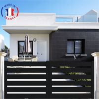 Portail aluminium coulissant SAH en kit dimensions L.4000 (entre piliers) X H.1900 mm Couleurs Noir (RAL 9005)