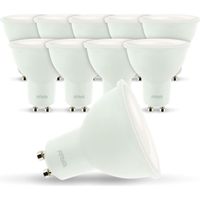 Lot de 10 ampoules LED GU10 7W eq 60W Température de Couleur: Blanc chaud 2700K