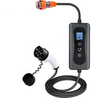 Chargeur pour véhicules électriques CHIGOODS 11 kW, triphasé, 16 A, 5 m, type 2, compatible avec BYD Atto 3, MG MG 4, Tesla Model 3 et Model Y.