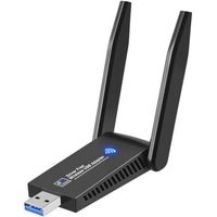 Pair Clé WiFi Puissante, Cle WiFi USB 3.0 Double Bande, 2.4G / 5.8GHz Dongle WiFi, Adaptateur USB WiFi PC/Laptop/Desktop/Tablet, Compatible avec Windows 11/10/8/7/Vista/XP, Mac OS X