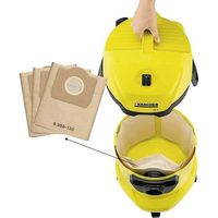 Lot de 5 Sacs Aspirateur pour Karcher 6.959-130.0, Sacs en papier filtre pour Karcher WD3200 WD3300 WD3500 Aspirateur Sac pour aspirateur