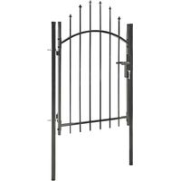 Portillon de jardin Woerden acier 1x1,25 m noir