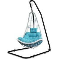Support de Hamac en Métal Charge 150 KG Hauteur Réglable pour Intérieur Extérieur Noir