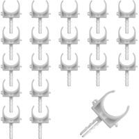 20 pièces Diamètre intérieur 32mm Clips de Tuyau en Plastique, Clips de Tuyau en PPR Pour la plomberie et la tuyauterie, Vis non incluses
