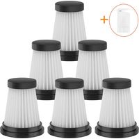 Lot de filtres HEPA de rechange pour aspirateur sans fil – Compatible Moosoo K12 K12 Pro K13, Genius Invictus One, Foxnovo 13KPA,6pcs