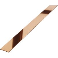 Dekorative Wandleiste aus Edelstahl 20 mm x 600 mm -Kupfer Poliert