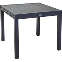 Table de jardin extensible Anthracite 90/180x90 cm h 73 cm en Aluminium mod. Sullivan