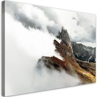Quadro su tela, Mountain Peak tra le nuvole - 90x60