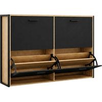 CASABEL Meuble à Chaussures - Armoire à Chaussures Couleur Noir /