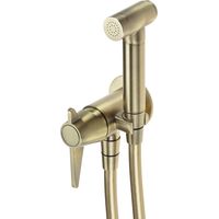 Mitigeur de bidet mural en laiton avec douchette, finition laiton - Tevo