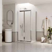 Porta Doccia 100 cm Soffietto Vetro Trasparente e Profilo Cromo - Escape