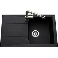 Évier de cuisine noir MAJORQUE - L 810 X l 500 X P 210 mm - sous-meuble 50 cm - Aquatop